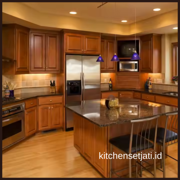 gambar kitchen set jati 2